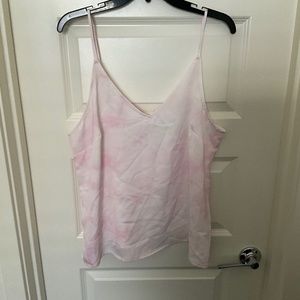A New Day V-Neck Camisole - Pink and White - Size Large